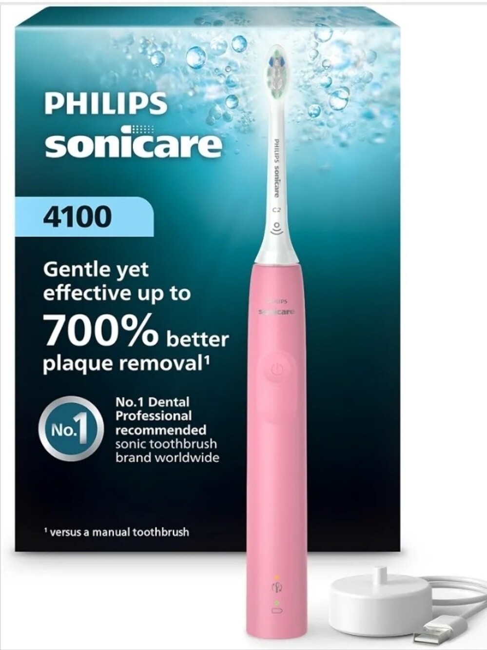 New Philips Pink Sonicare 4100 Electric Toothbrush